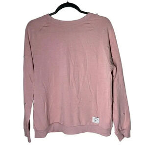 Sam Edelman Pink Sweatshirt With Pearl Accents on Sleeves XS